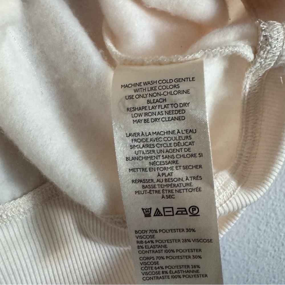 Anthropologie Maeve Sheer-Shoulder Pullover Knit Top NWT small ivory - Picture 6 of 6